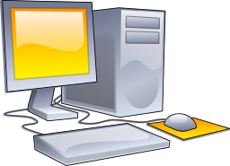 Desktop computer clipart - Yellow theme.svg (1).png